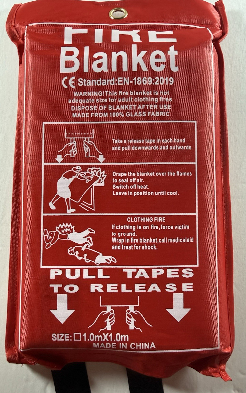 Fire Blanket Emergency for Home – 1 Pack/Size 1.0mx1.0m