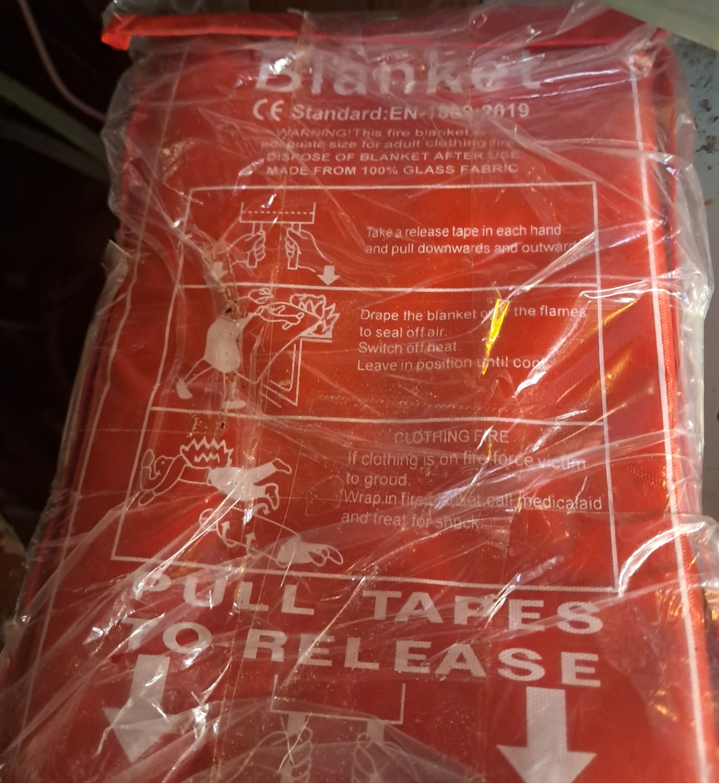 2 PACK FIRE BLANKET Fiberglass Emergency Home Retardant 39”x39”