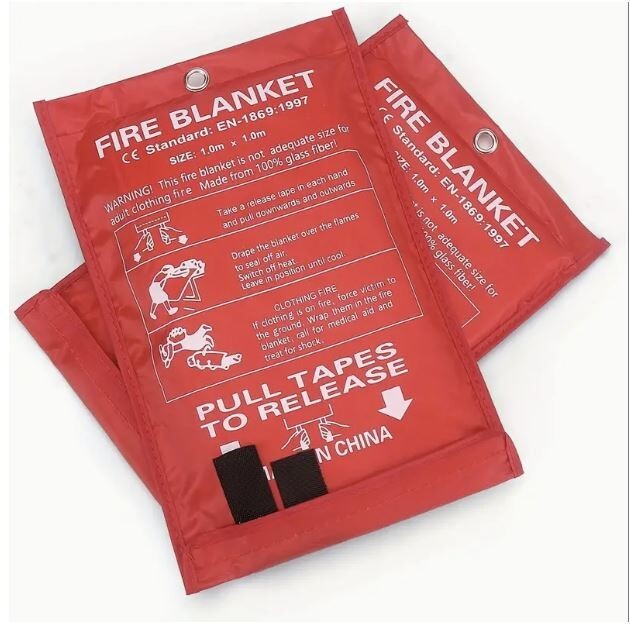 Fire Suppressor 2 Pack Blankets 39”x39” Large Fiberglass BBQ Kitchen Garage RV