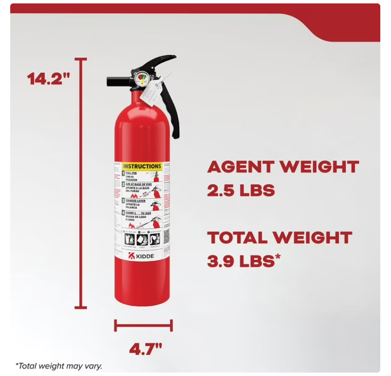(2 pack) Kidde Basic Fire Extinguisher for Home, Residential 1A10BC