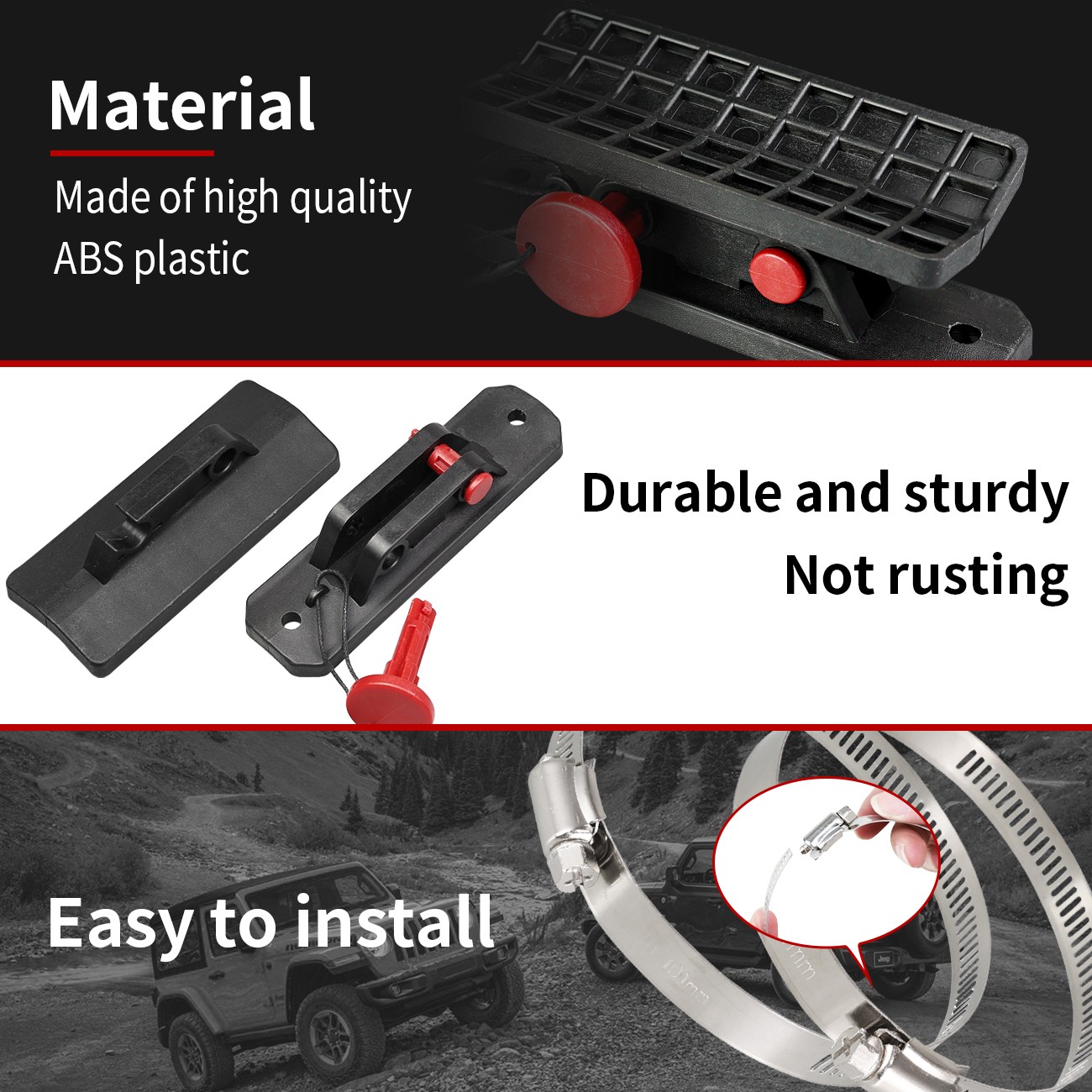 10PCS Quick Release Roll Bar Fire Extinguisher Mount Holder For Polaris Jeep