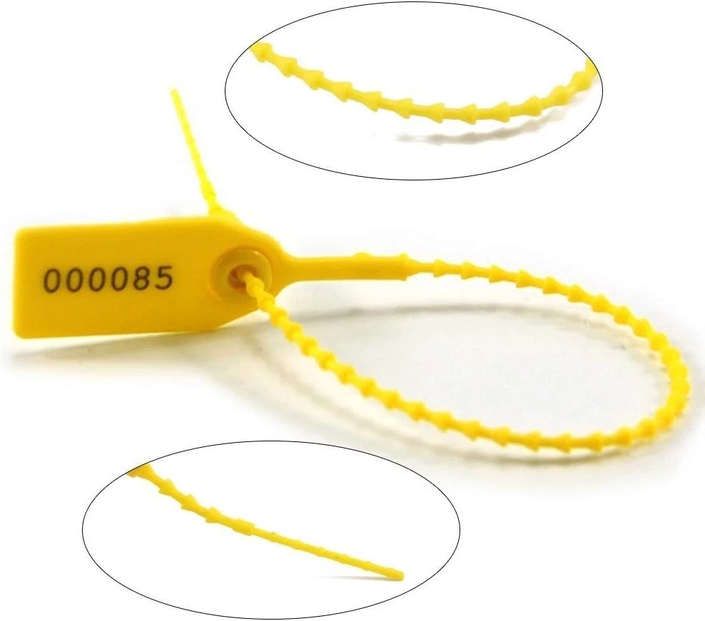 Yellow Plastic Tamper Seals 1000 Pcs – Numbered Security Zip Ties for Fire Ex…