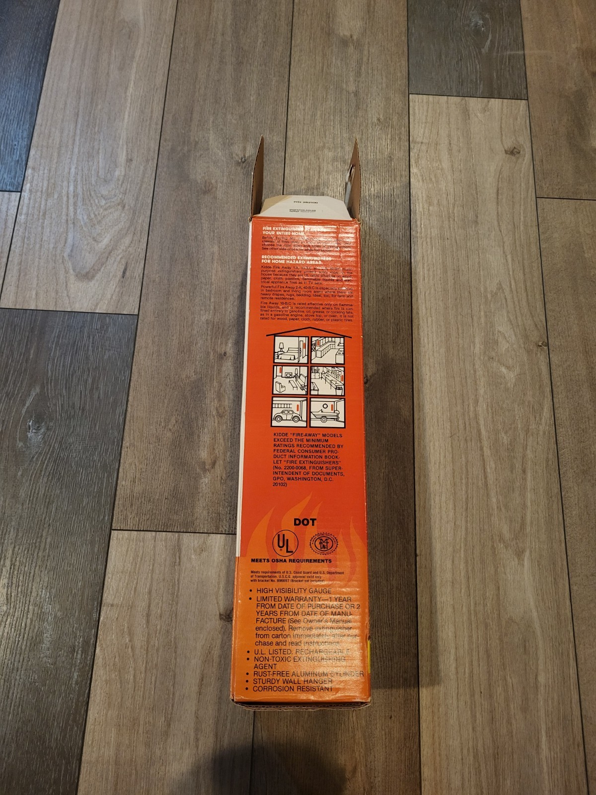 SEALED – VINTAGE KIDDE FIRE AWAY MULTI-PURPOSE FIRE EXTINGUISHER 2A40BC W Box