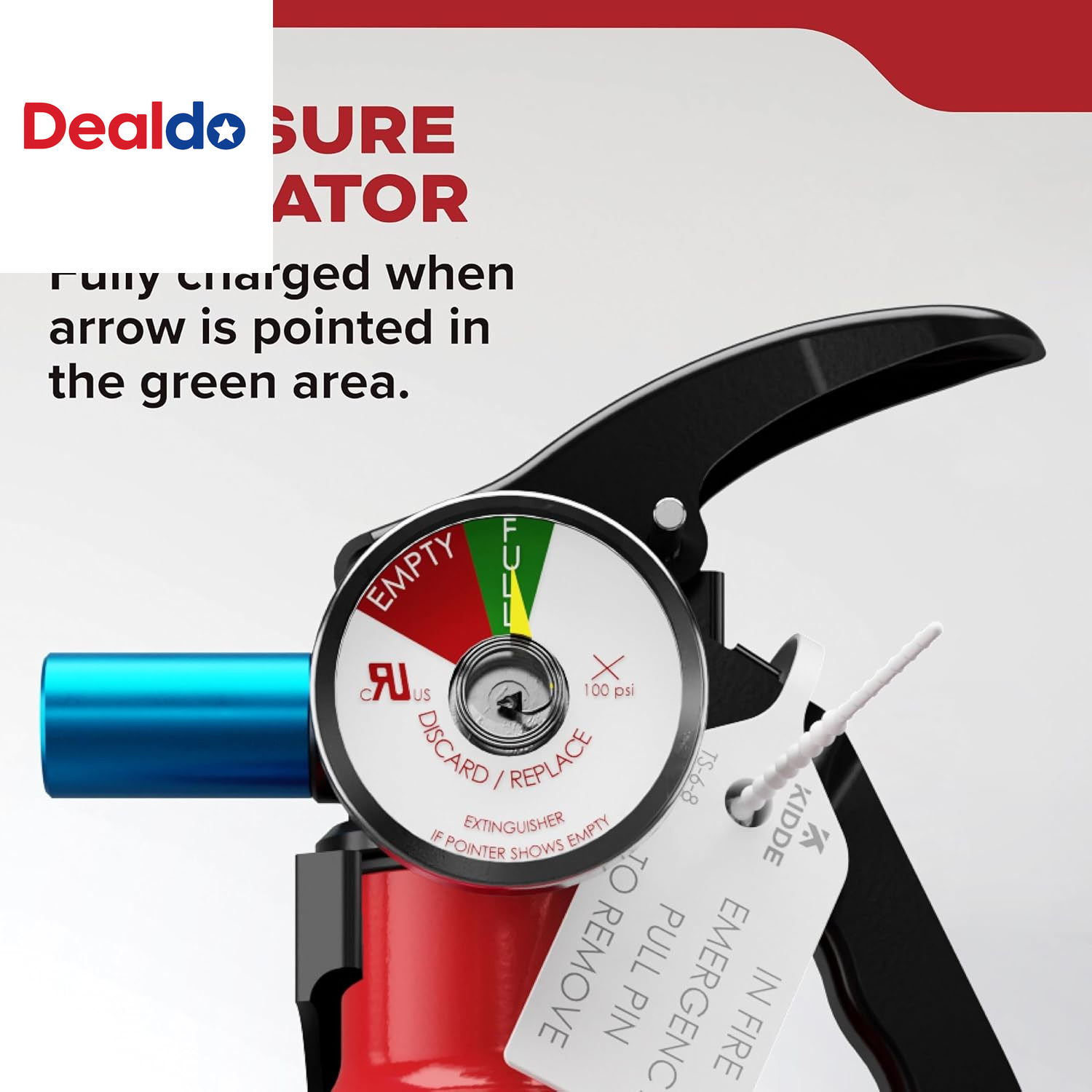 Basic Fire Extinguisher for Home, Office, Residential, Single-Use, 5BC