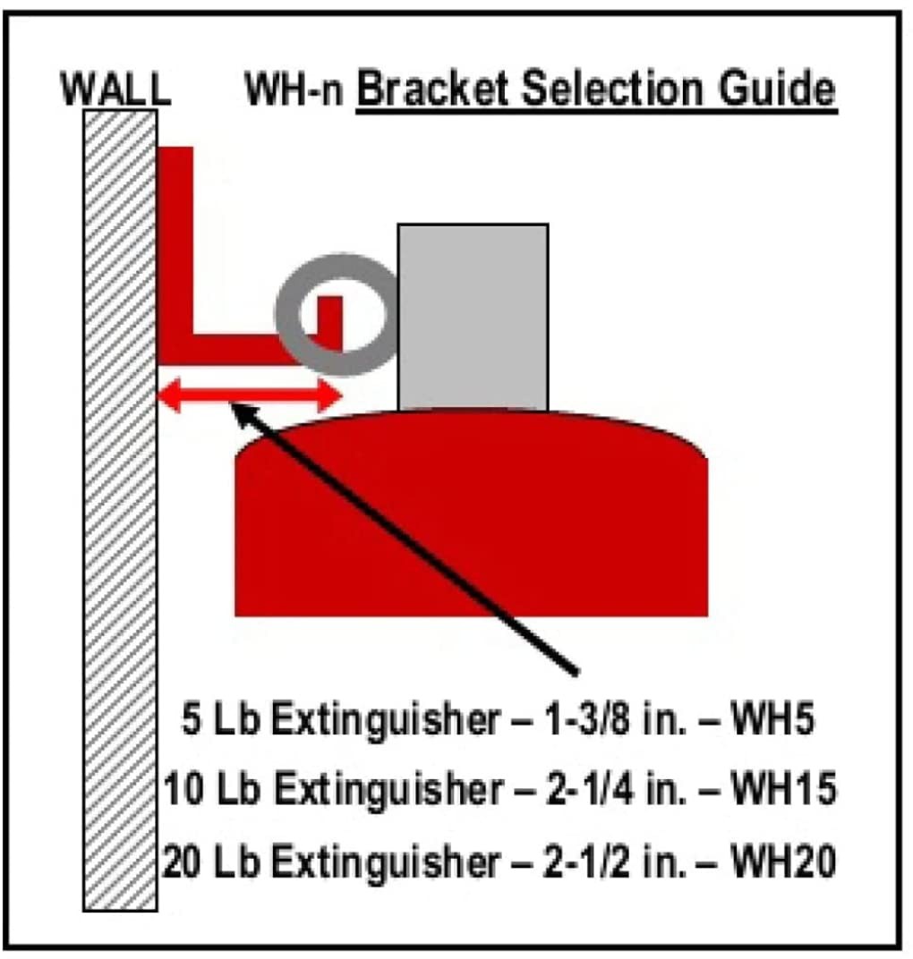 Universal Fire Extinguisher Bracket Mount L Hook Wall Hanger Holder 4 PCS Set