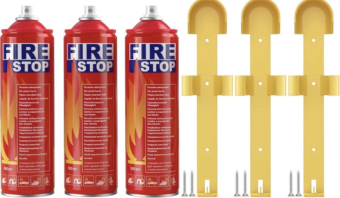 3-Pack Fire Extinguisher for Home, Kitchen, Car, Camping & Electronics – ABC/K C