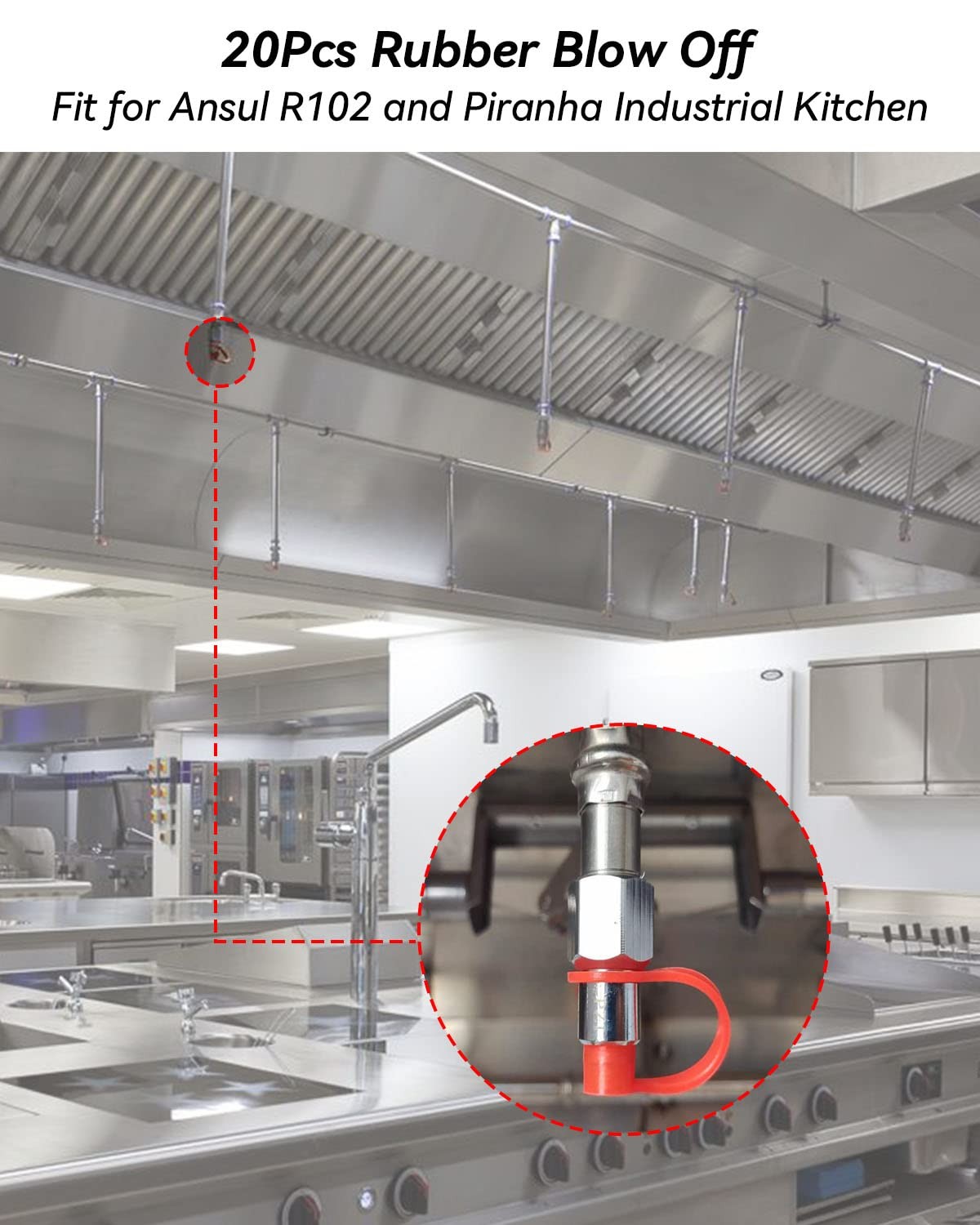 Blow Off Caps Fit for Ansul R102 Piranha Industrial Kitchen