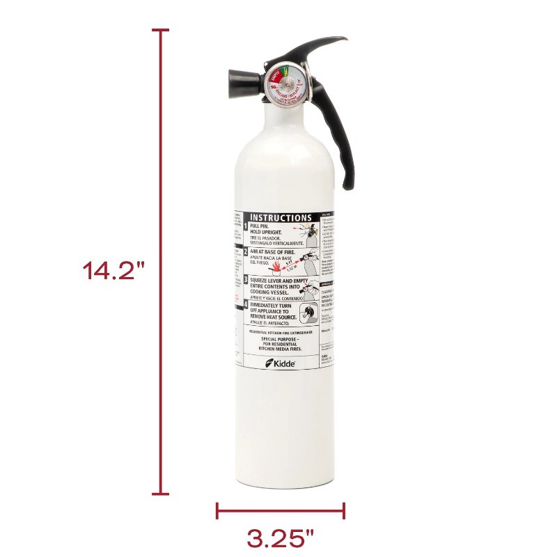 New Kidde, KID21008173MTL, Kitchen Fire Extinguisher, 1 Each, White