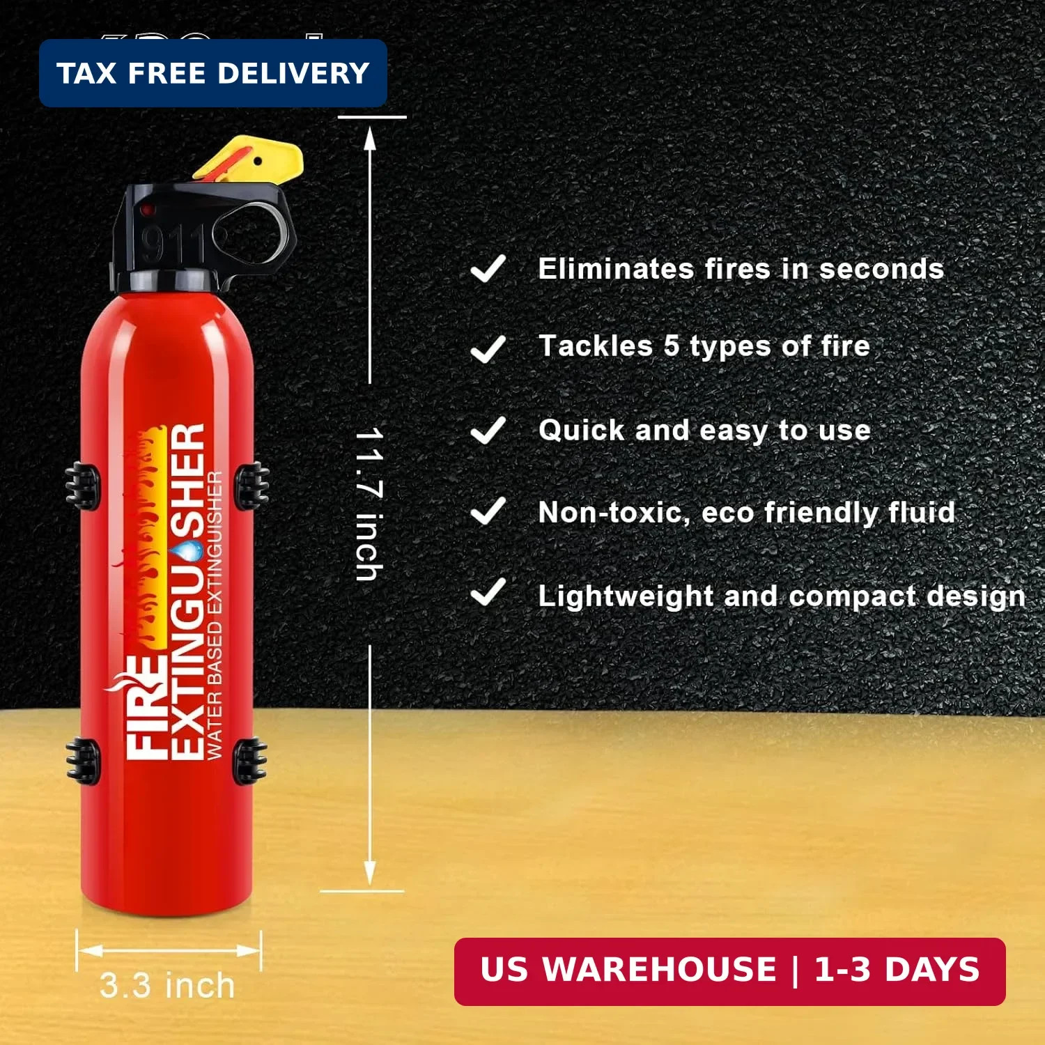 Upgrade Fire Extinguisher for Home, 4Pack Car Fire Extinguishers with Mount, 8 i