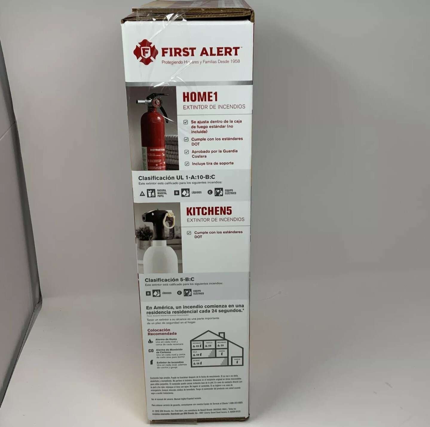 2 Pack First Alert Rechargeable Home & Kitchen Fire Extinguisher