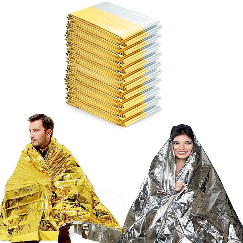 ISOP Rescue Blanket Gold & Silver | 11 Units Large Size 82 x 63 in | Emergenc…