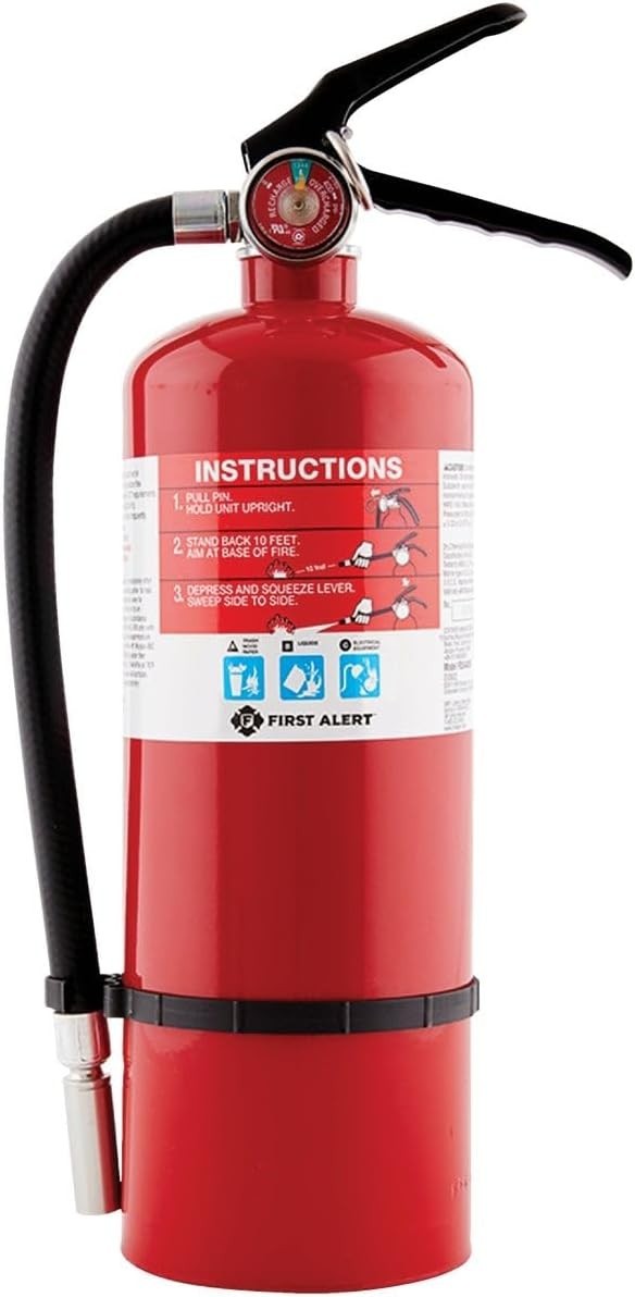 Heavy Duty Metal Fire Extinguisher – 3-A:40-B:C, Ideal for Home or Office