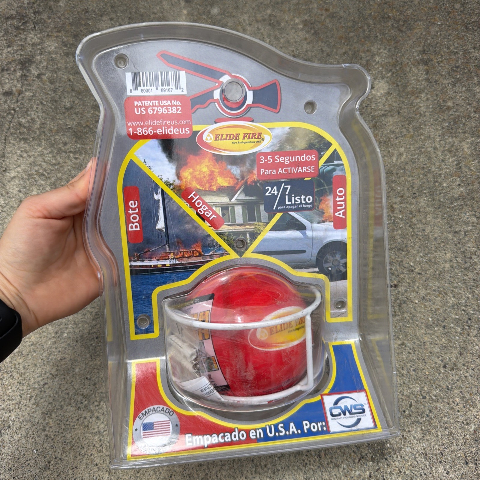 Elide 4″ Self Activating Dry Chemical Ball Fire Extinguisher For Fire Types ABC