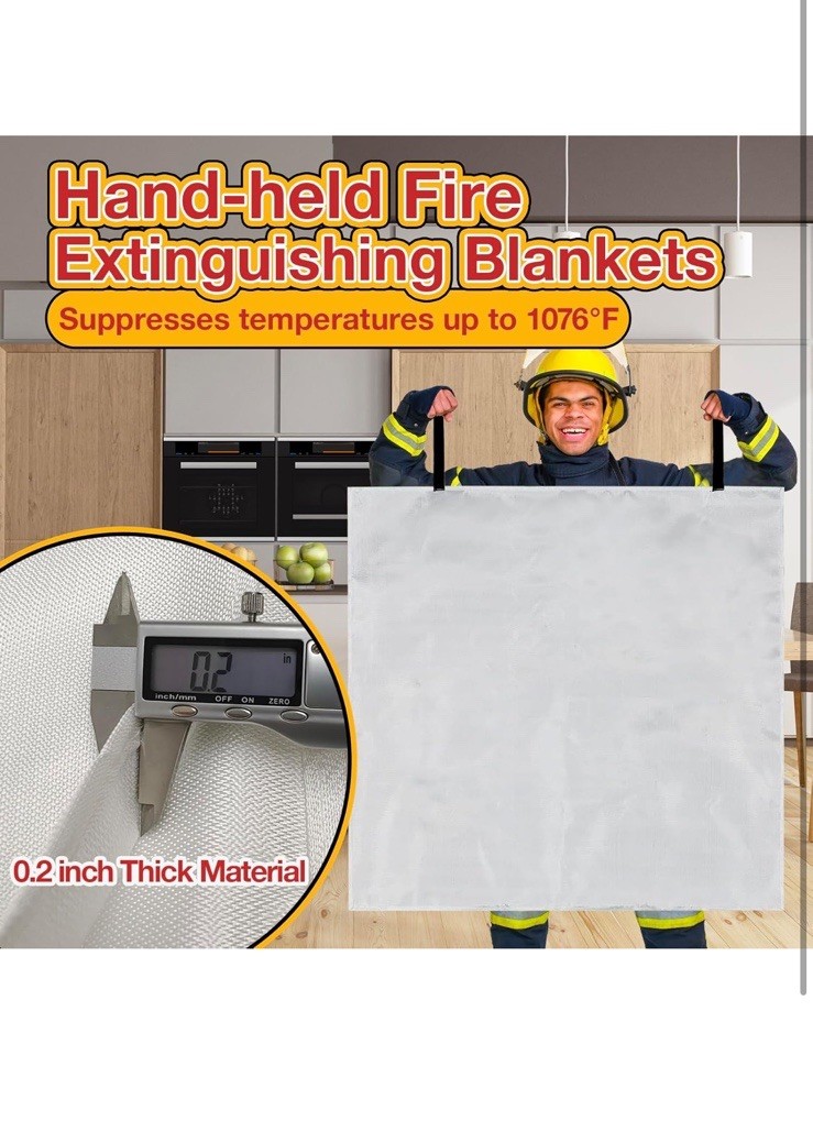 10 Pack Fire Blanket Emergency for Home Kitchen, 39 x 39 Large Emergency Fire