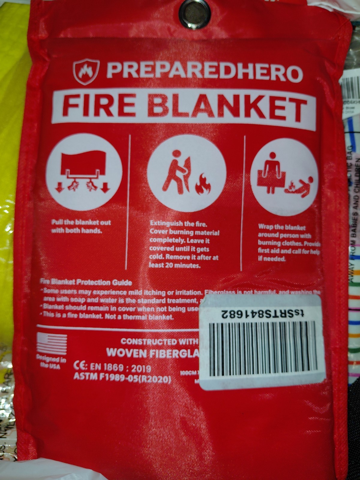 Prepared Hero Emergency Fire Blanket – 1 Pack – 39in x 39in