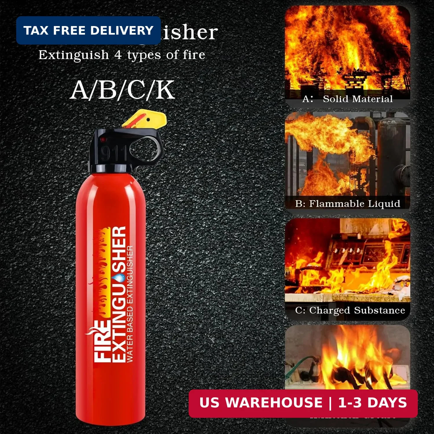 Upgrade Fire Extinguisher for Home, 4Pack Car Fire Extinguishers with Mount, 8 i