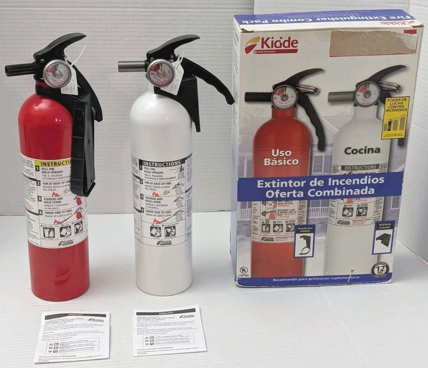 (2-Pack) Kidde 1-A:10-B:C Recreation And 10-B:C Kitchen Fire Extinguisher