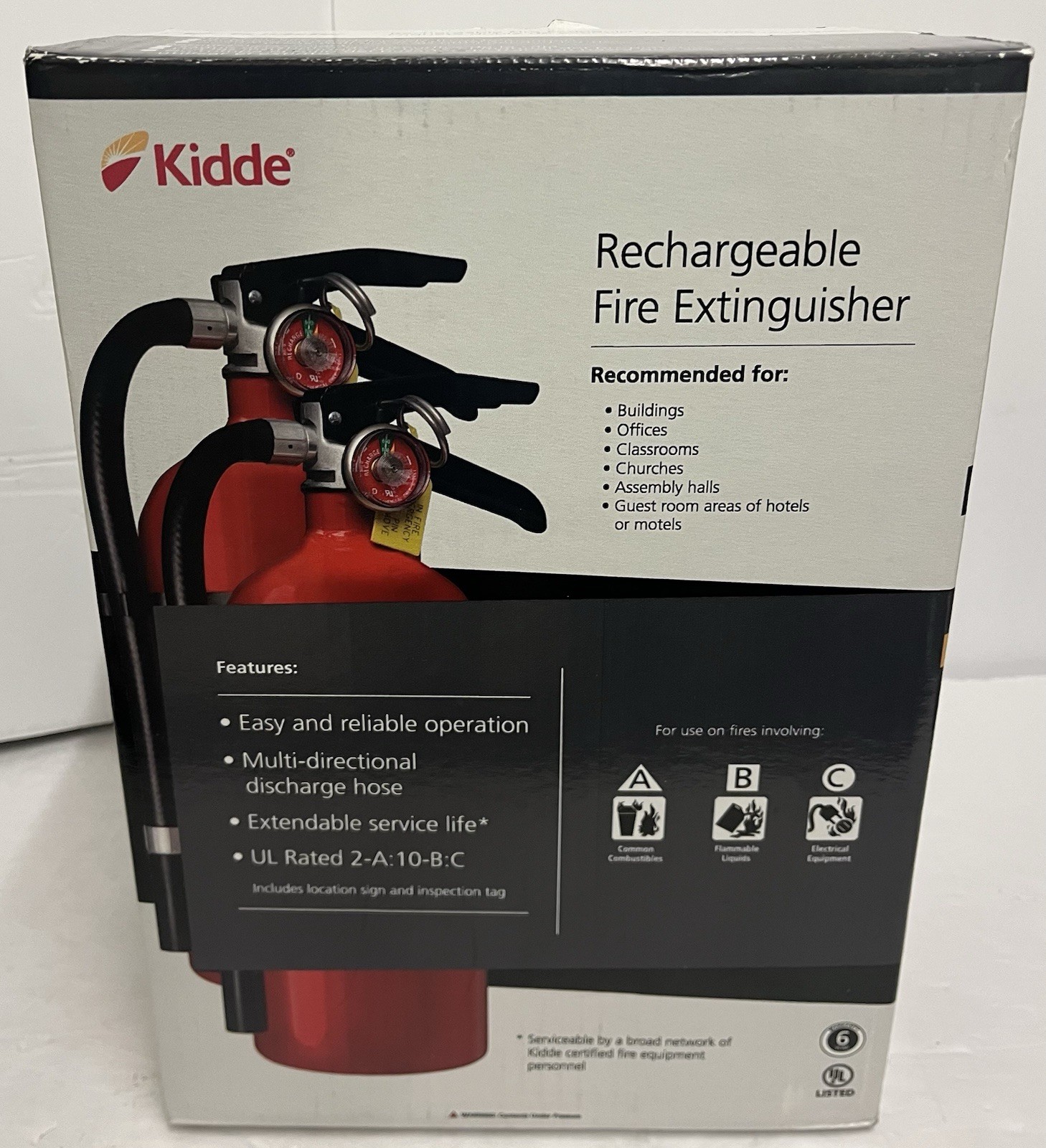 Fire Extinguishers Pro 210 2-A;10-B;C Rechargeable Job Site Work Truck 2-Pack