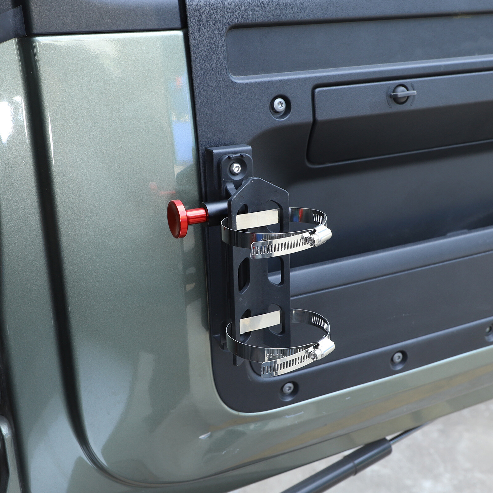 Rear Door Fire Extinguisher Holder Bracket Adjustable For Land Rover Defender