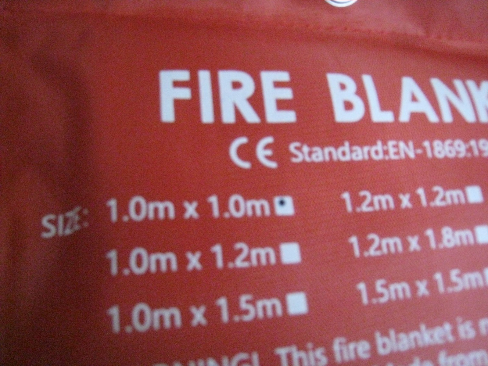 2x Fire Blanket EN-1869 :1997 1.0M x 1.0M 100% glass fiber NEW pull tape release