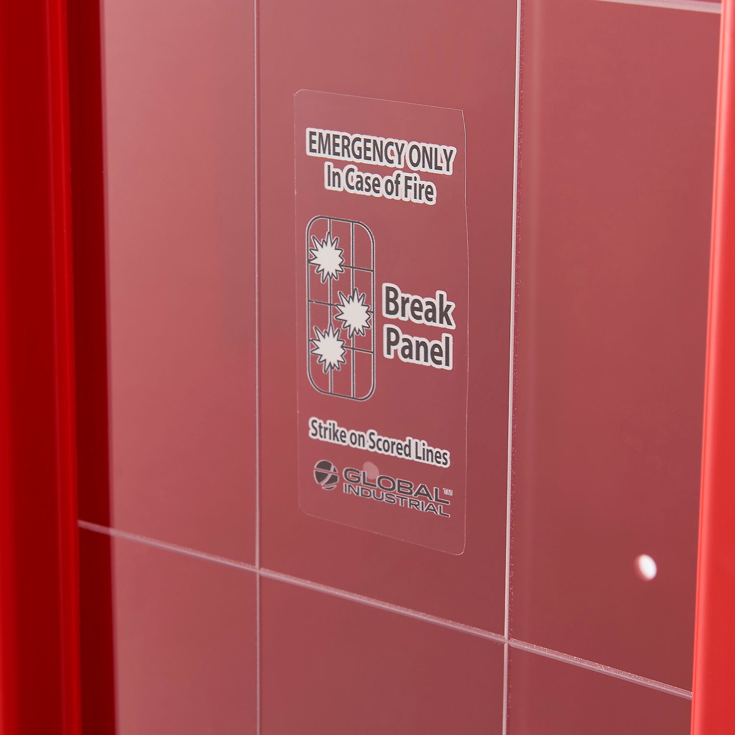 Global Industrial Plastic Fire Extinguisher Cabinet Fits 2-1/2 – 5 lbs. Red