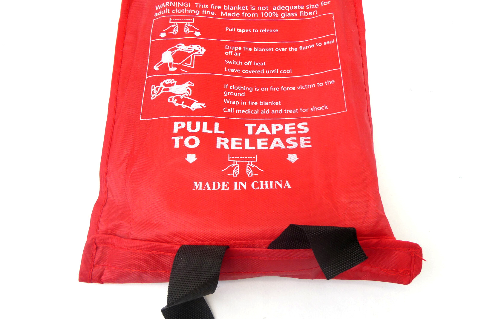 Open Box Fire Blanket Standard: EN-1869:1997 1.0mx1.0m Glass Fiber Made in China