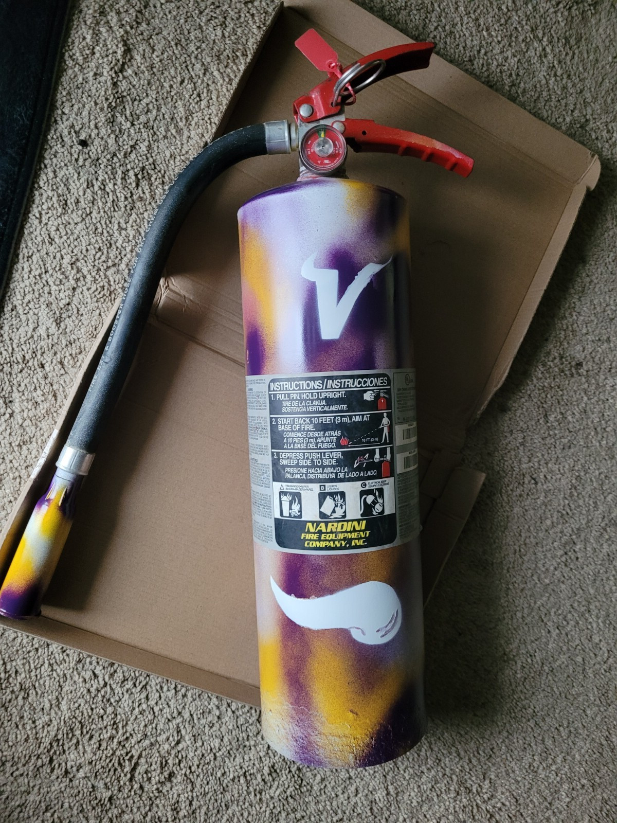 10LB ANSUL SENTRY AA10S – ABC Dry Chemical Fire Extinguisher (vikings custom)