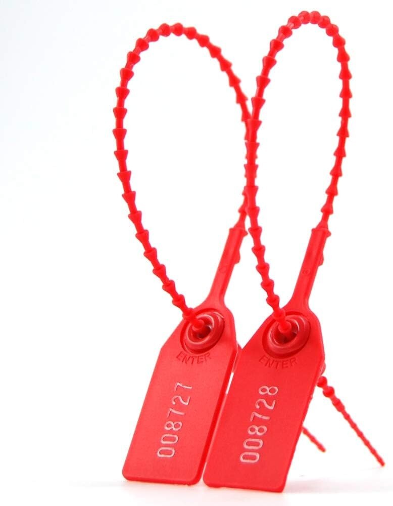 Self-Locking Red Tamper Seals 250mm – Versatile Security Tags Pack of 1000