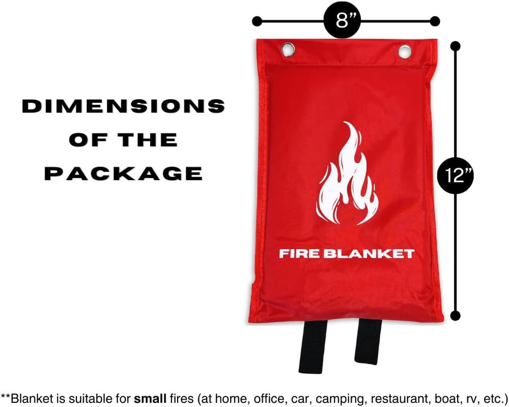 1X Fire Blanket for Home Safety Emergency for Kitchen Fiberglass Fire Blankets F
