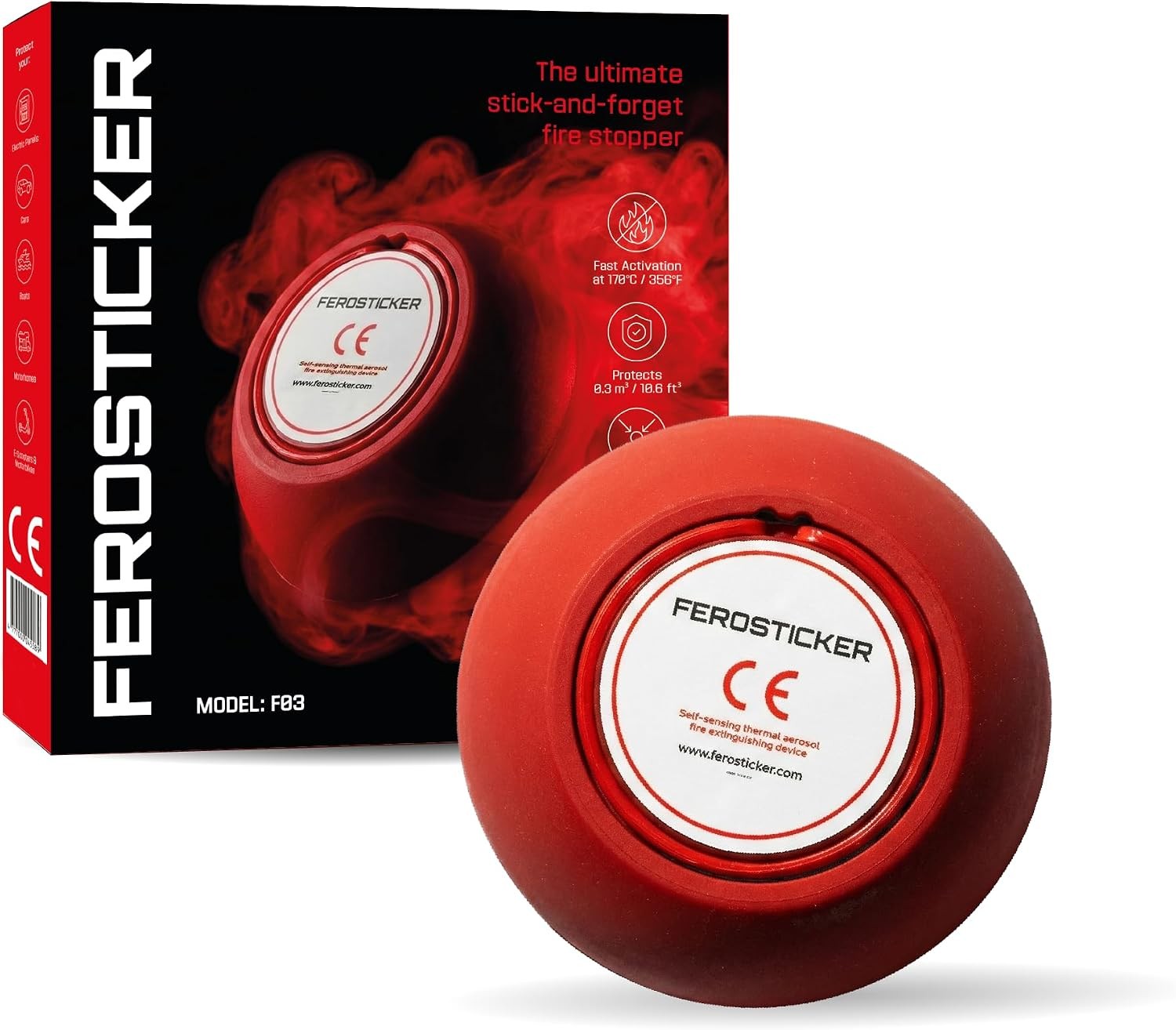 Small Automatic Fire Extinguisher 2 Pack For electrical panels fuse boxes
