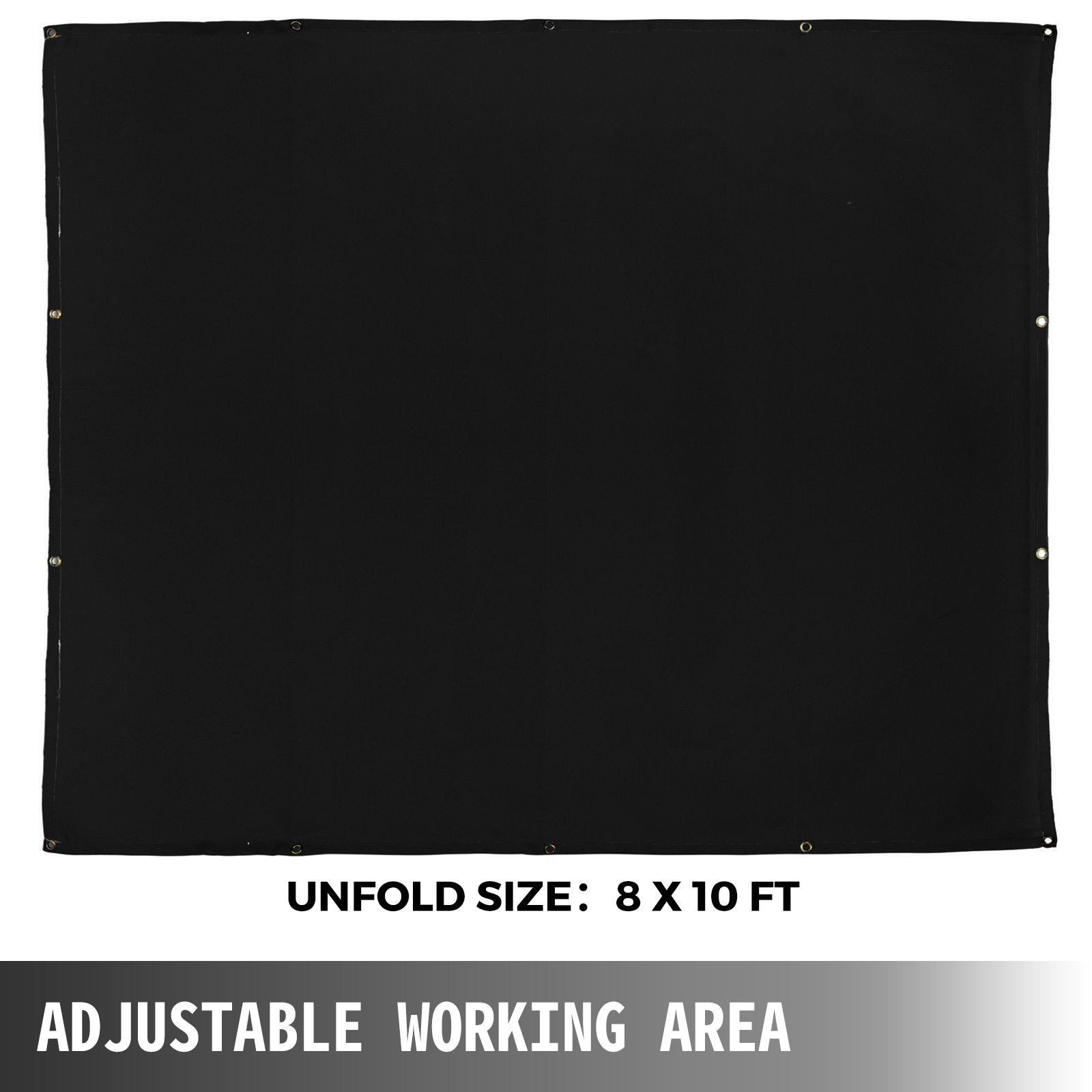 8’x10′ Fiberglass Fire Blanket, 550°C Rated, Flame Retardant with Brass Grommets