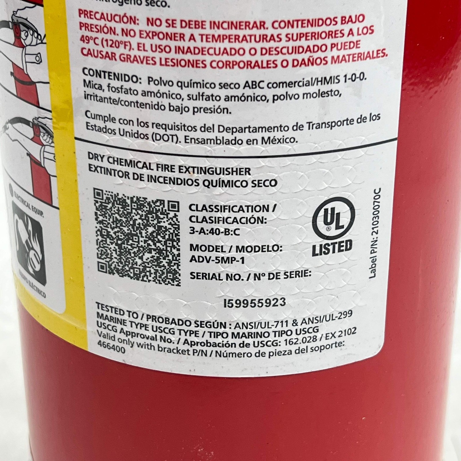 BADGER FIRE PROTECTION Dry Chemical Portable Advance Fire Extinguisher 21007866