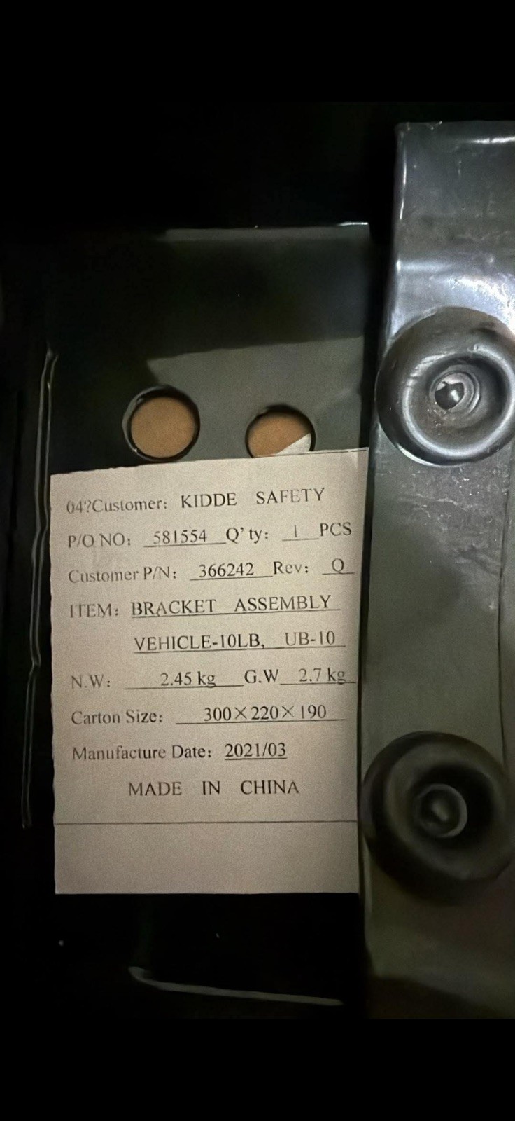 Soporte Industrial para Extintor 5lb – Kidde Heavy Duty (NUEVO)