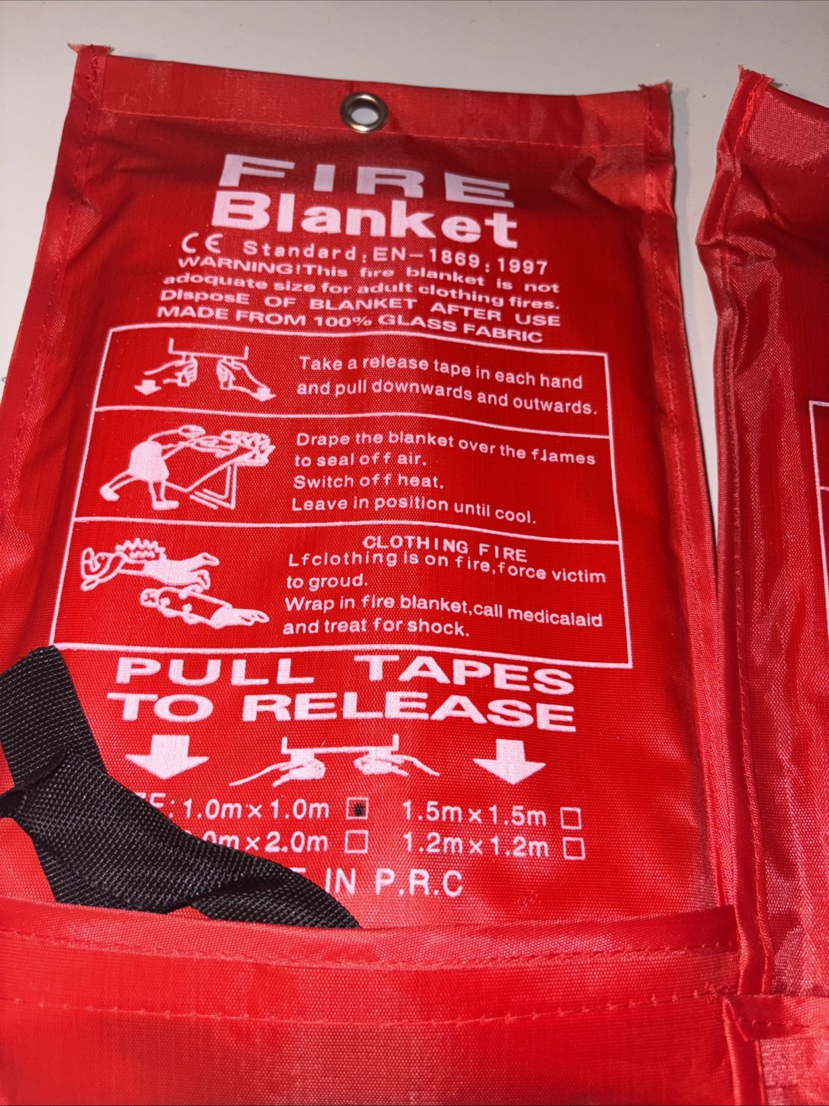 2 Fire Blankets, Fiberglass Emergency Blanket for Home, Kitchen, Office