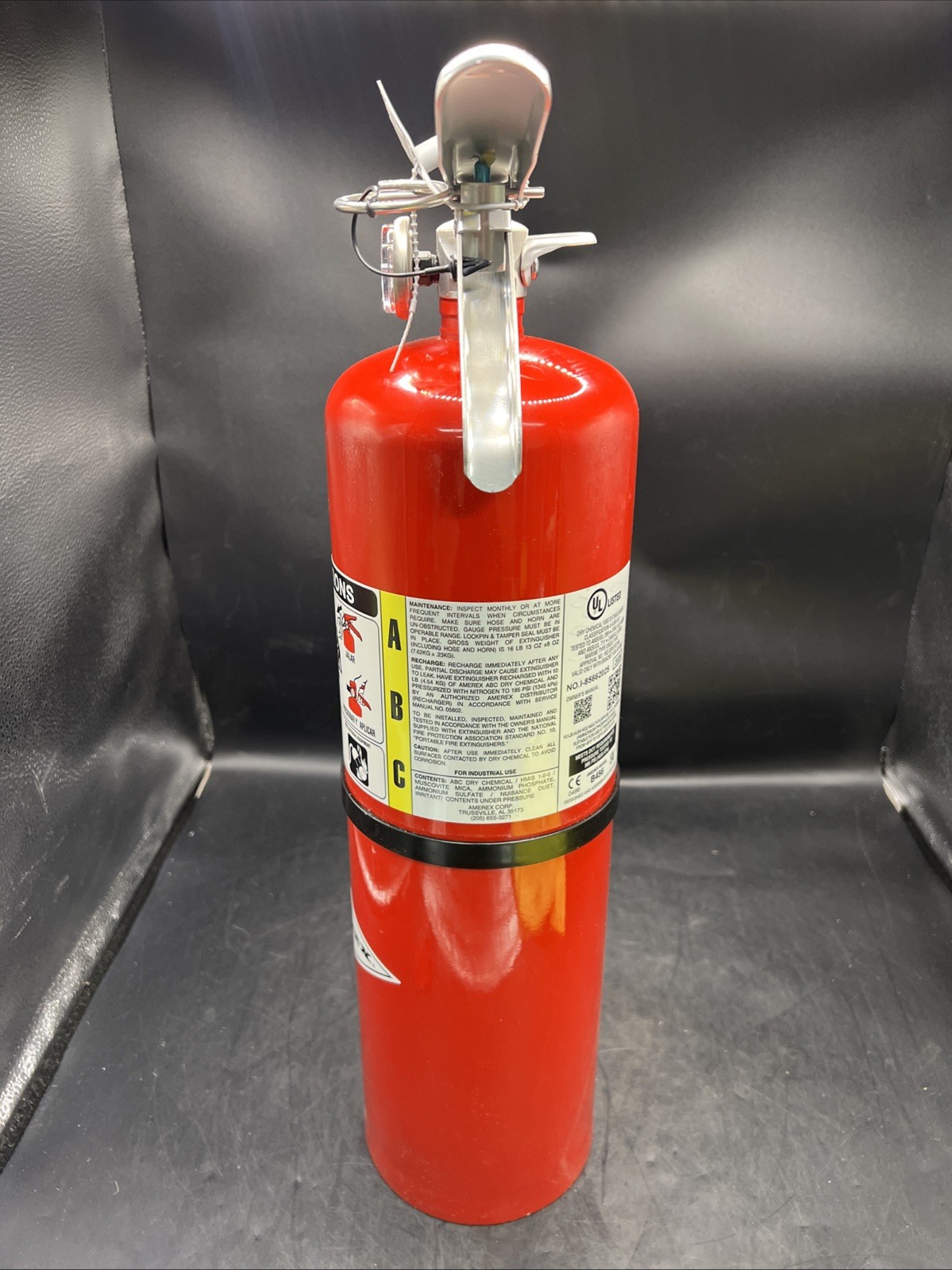 Amerex B456, 10lb ABC Dry Chemical Extinguisher, Aluminum Valve