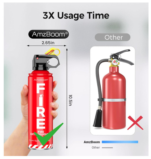 4 In1 Fire Extinguisher with Mount Fire Extinguishers for the House/Car/Kitchen