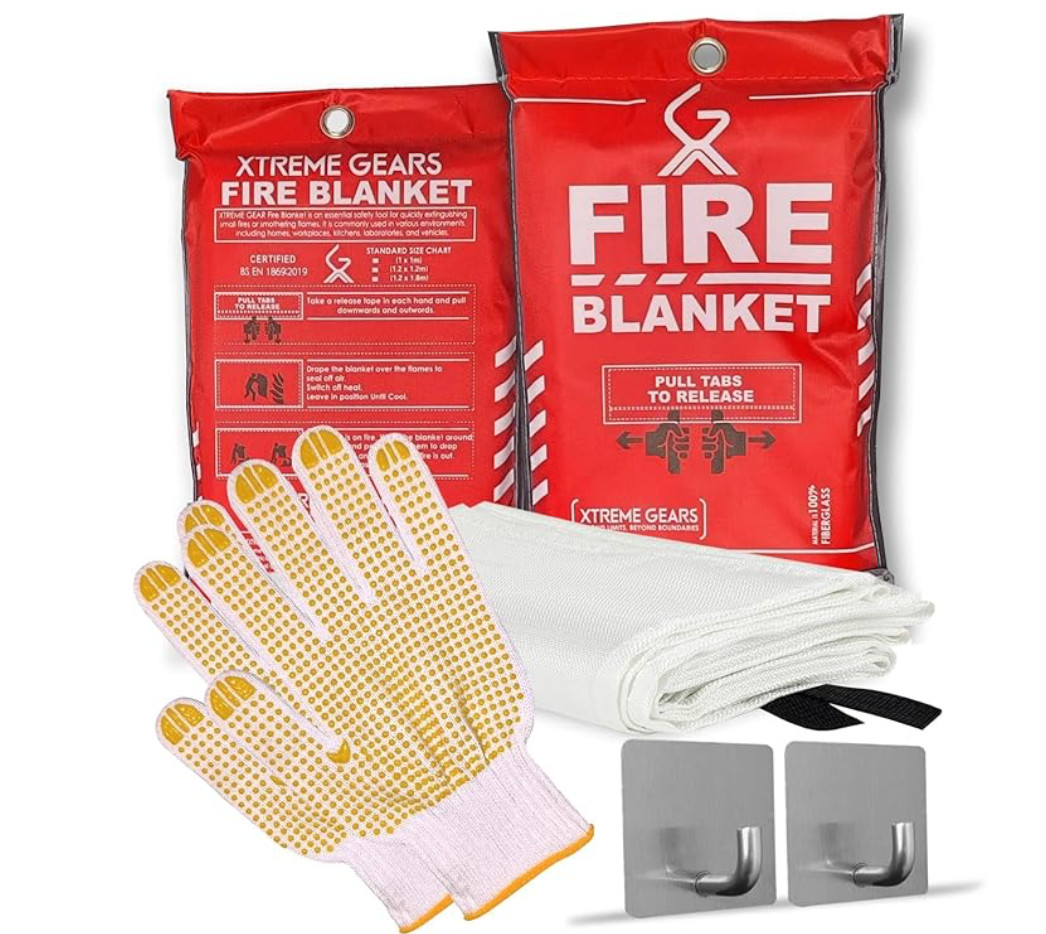 Xtreme Gears Fire Blanket for Home fire Safety and Kitchen – 2 Pack – Fire Blank