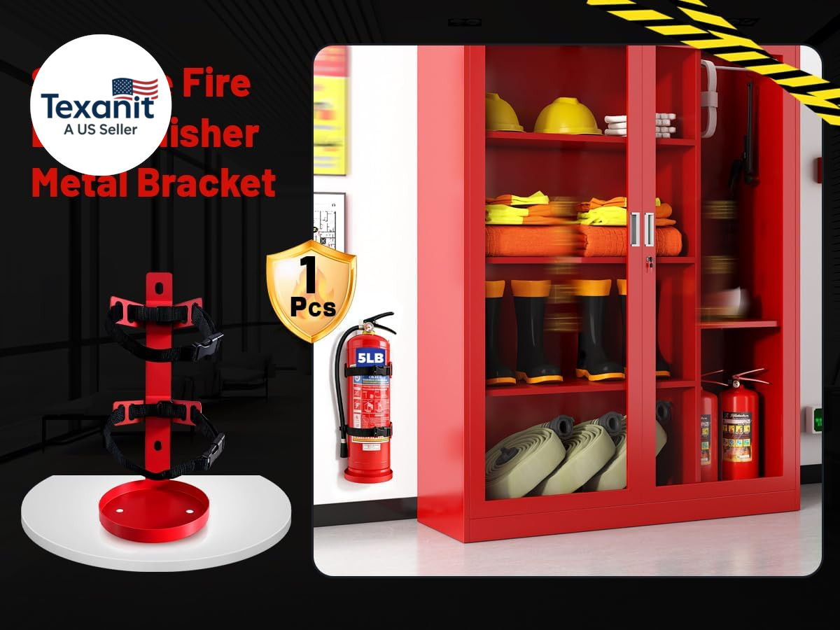 Fire Extinguisher Wall Mount Bracket, Heavy Duty Quick Release Metal Holder for