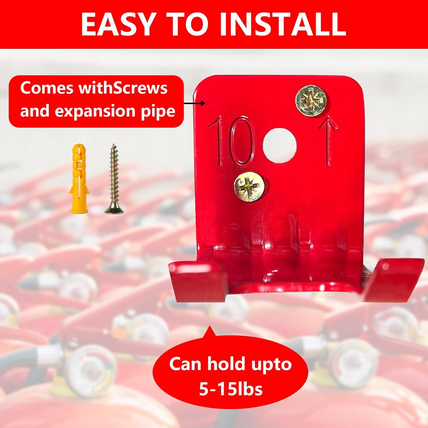 4 Pack Fire Extinguisher Mounting Brackets 5-10lbs