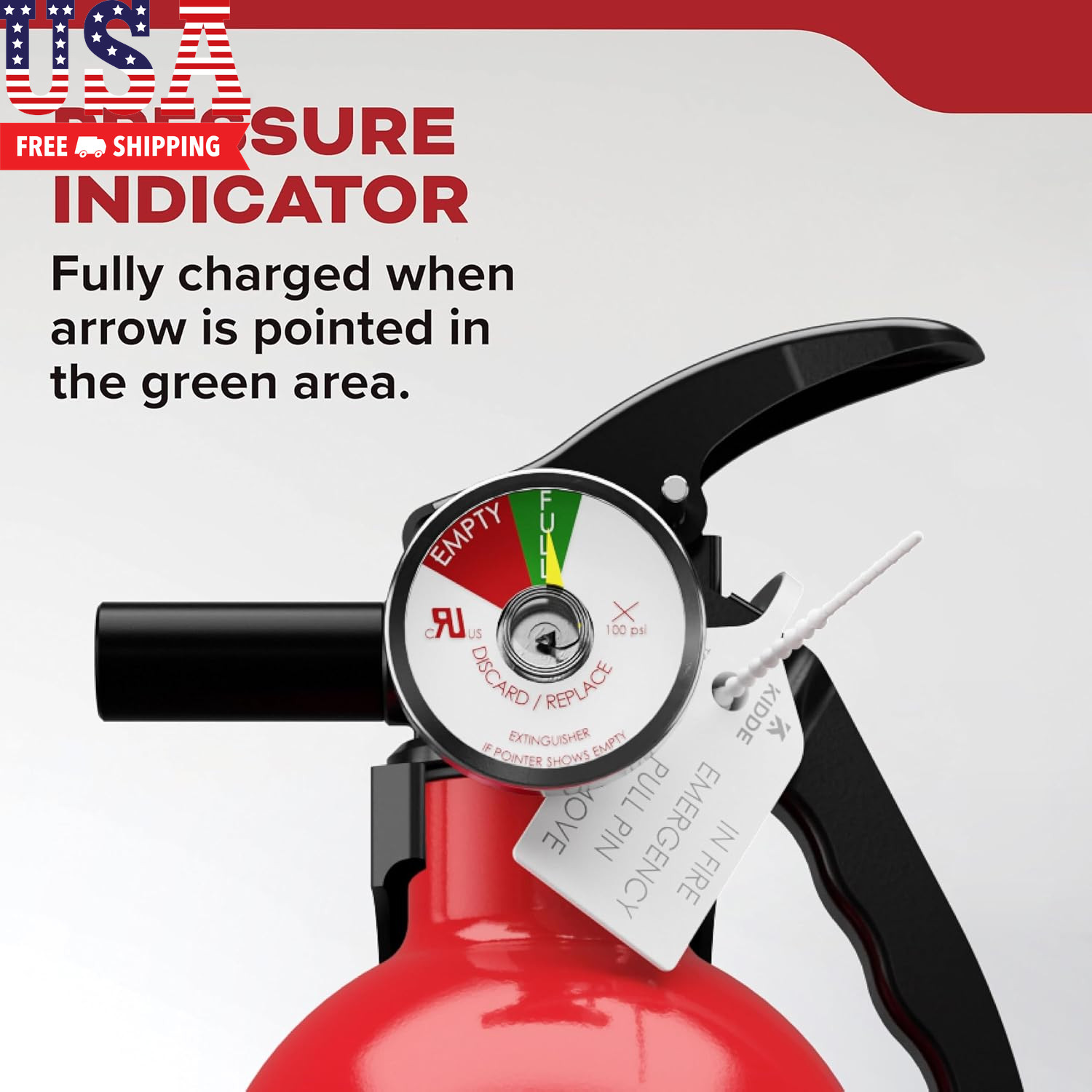 , FA110G, Multi Purpose Fire Extinguisher for Home, Office, Dorm, Residential, 1