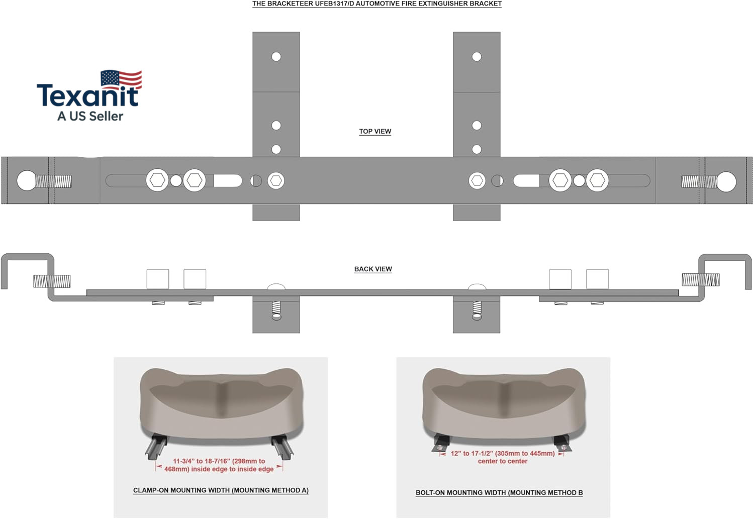 Car Fire Extinguisher Bracket | Fits Most Vehicles