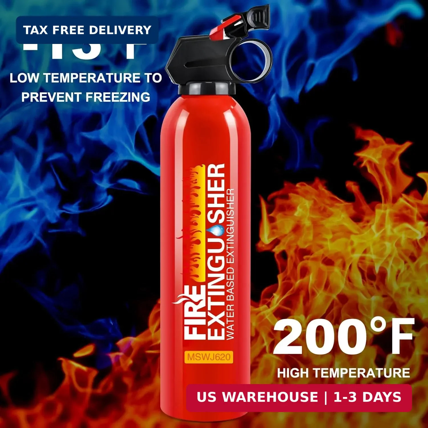 Fire Extinguisher for Home with Wall Mount – 4 Pack Upgraded 8-in-1 Portable Fir