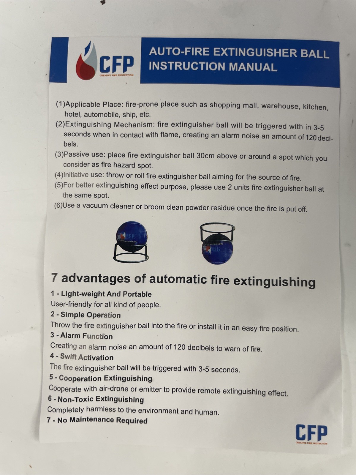 12 Pc Self Deploying Fire Extinguisher Ball 5 Class Residential/Commercial/ Auto