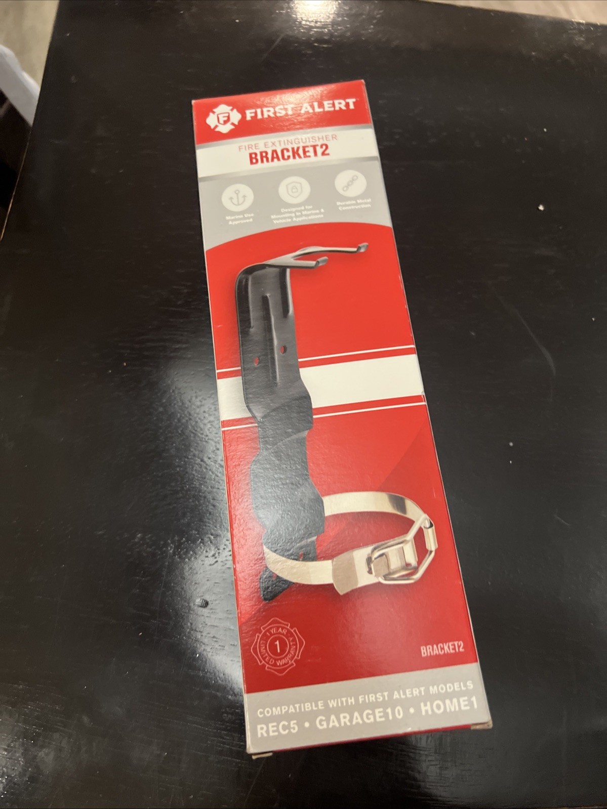 New First Alert BRACKET2 Small Fire Extinguisher Mounting Bracket 7.8 H x 2 W