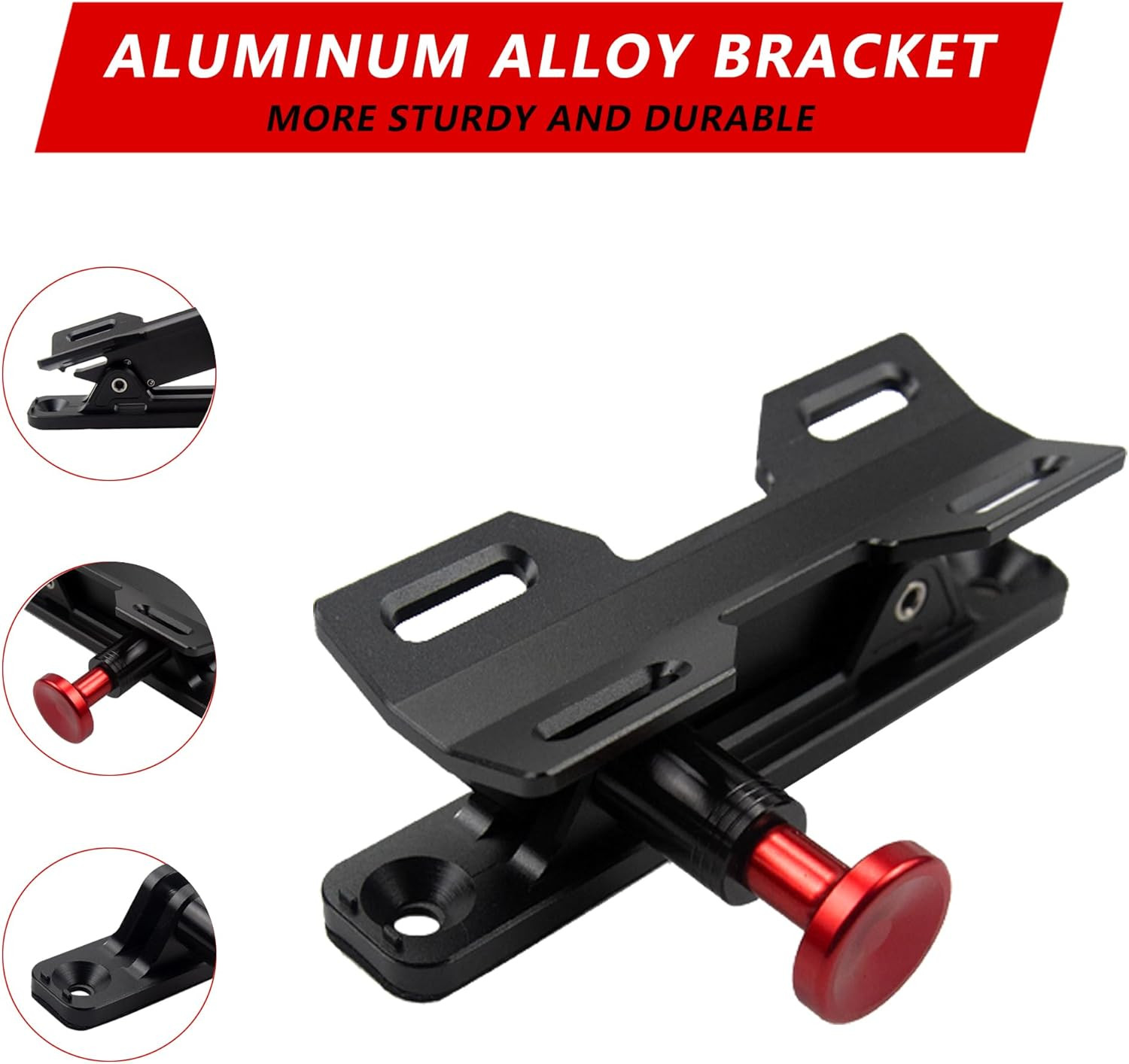 Quick Release Fire Extinguisher Mount – Aluminum Adjustable UTV Roll Bar Fire Ex