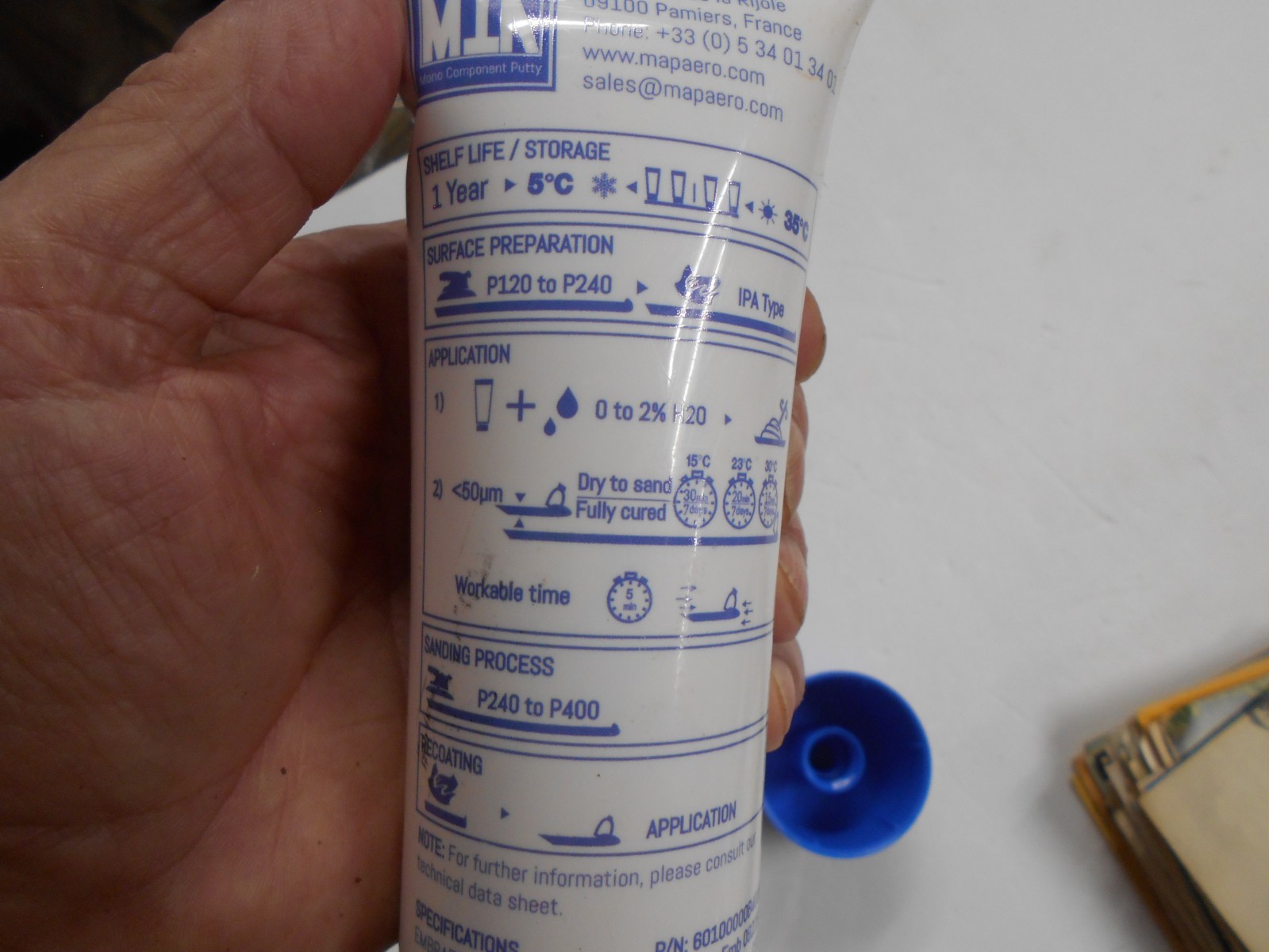 MAPAERO FR-M1K Fire Retardant Putty 400 gm Tube