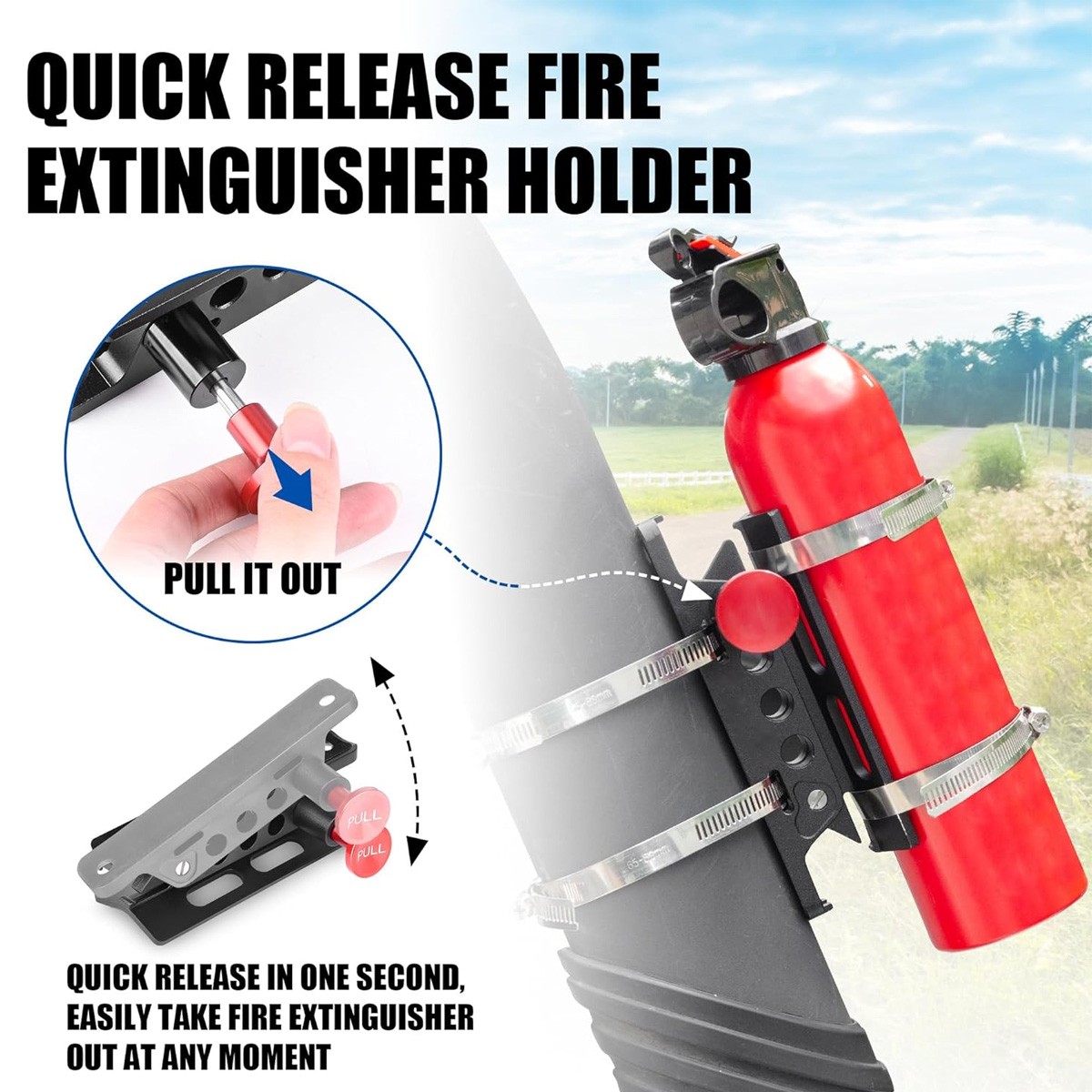 Car Fire Extinguisher Holder Mount Bracket Quick Release For Jeep Wrangler TJ JK