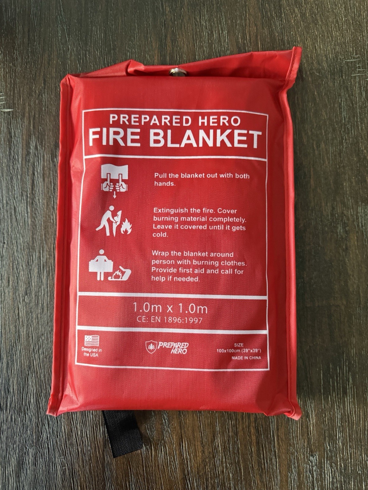 Prepared Hero Emergency Fire Blanket Fiberglass 39×39 Extinguisher New