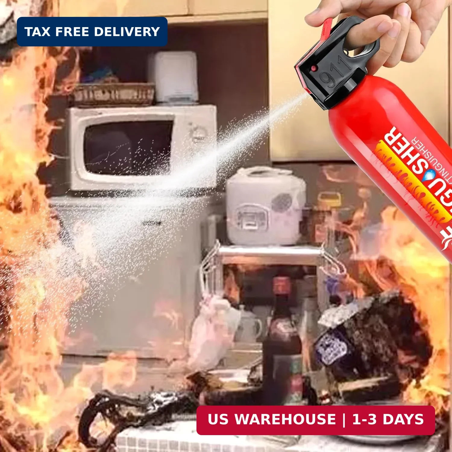 Upgrade Fire Extinguisher for Home, 4Pack Car Fire Extinguishers with Mount, 8 i