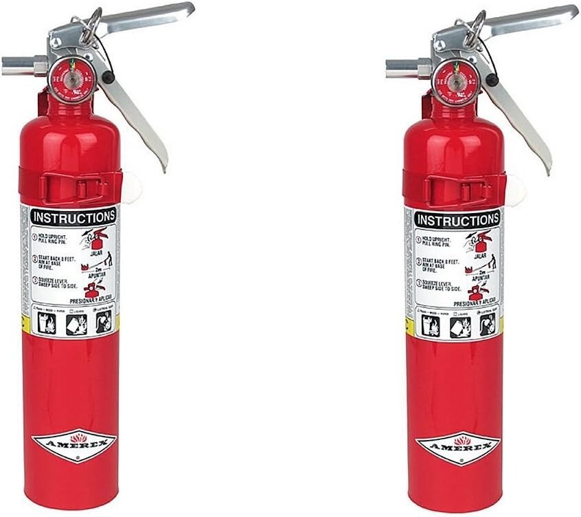 Amerex B417, 2.5lb ABC Dry Chemical Class A B C Fire Extinguisher – 2 pack
